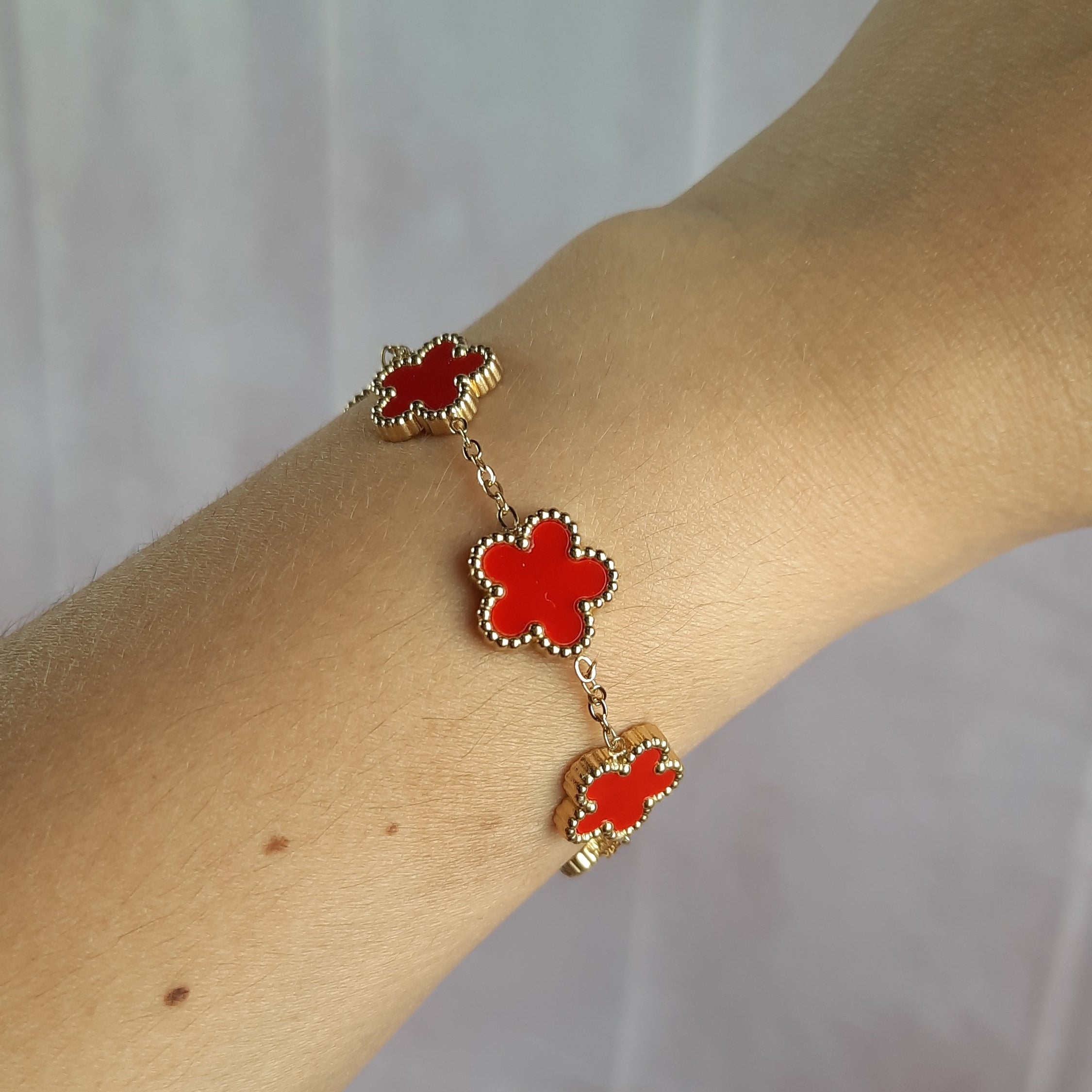 Gold-Plated Flower Bracelet