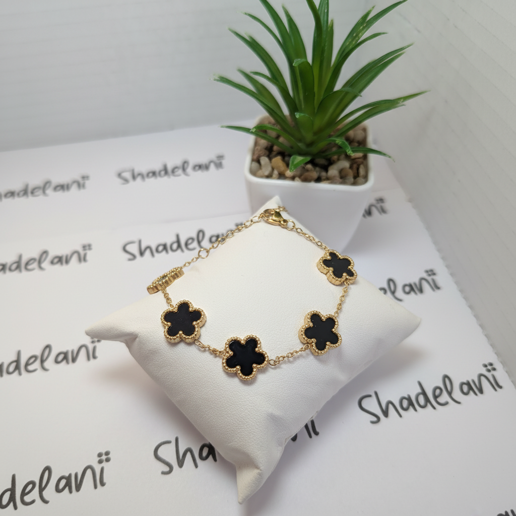 Gold-Plated Flower Bracelet