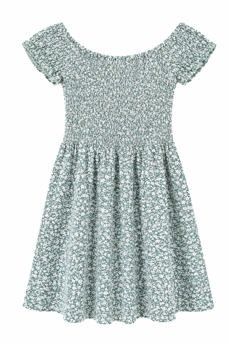 Tropical Shoulder Off Dress