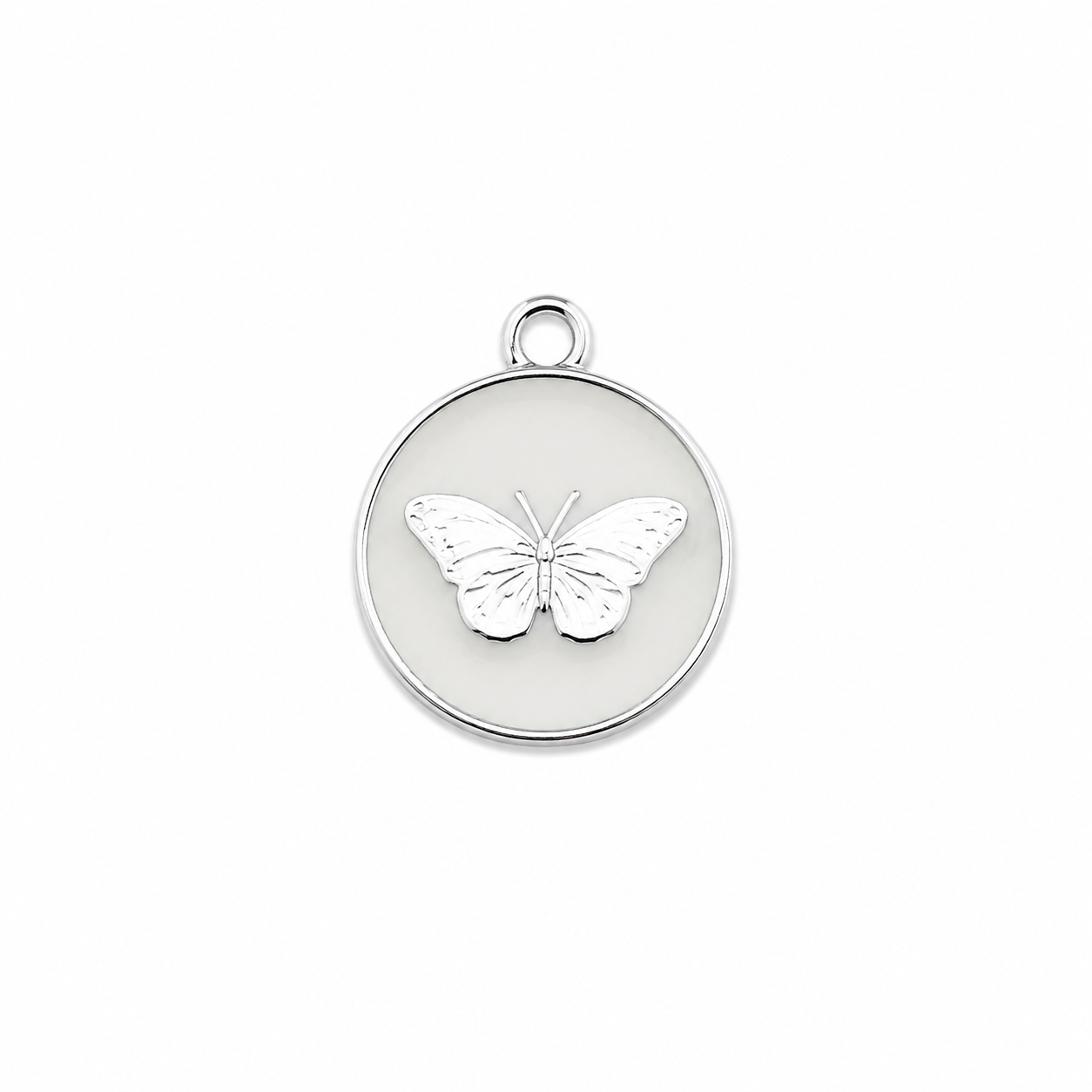 White Butterfly Charm