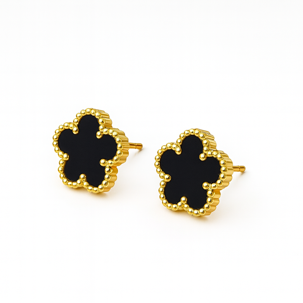 18k Gold Plated Flower Earrings